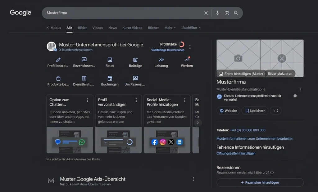 Google Unternehmensprofil